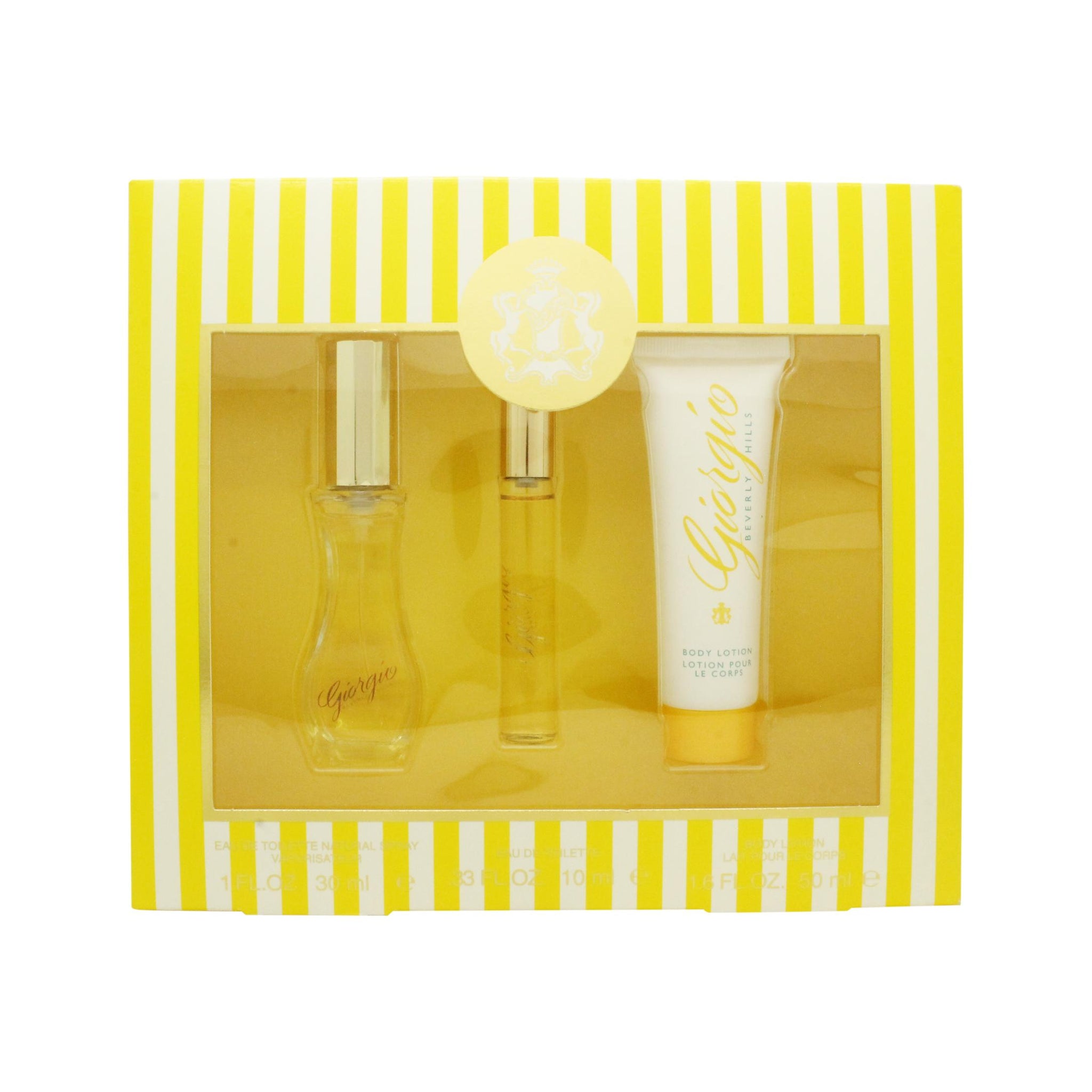 Giorgio Beverly Hills Giorgio Yellow Gift Set 30ml EDT + 50ml Body Lotion + 10ml EDT