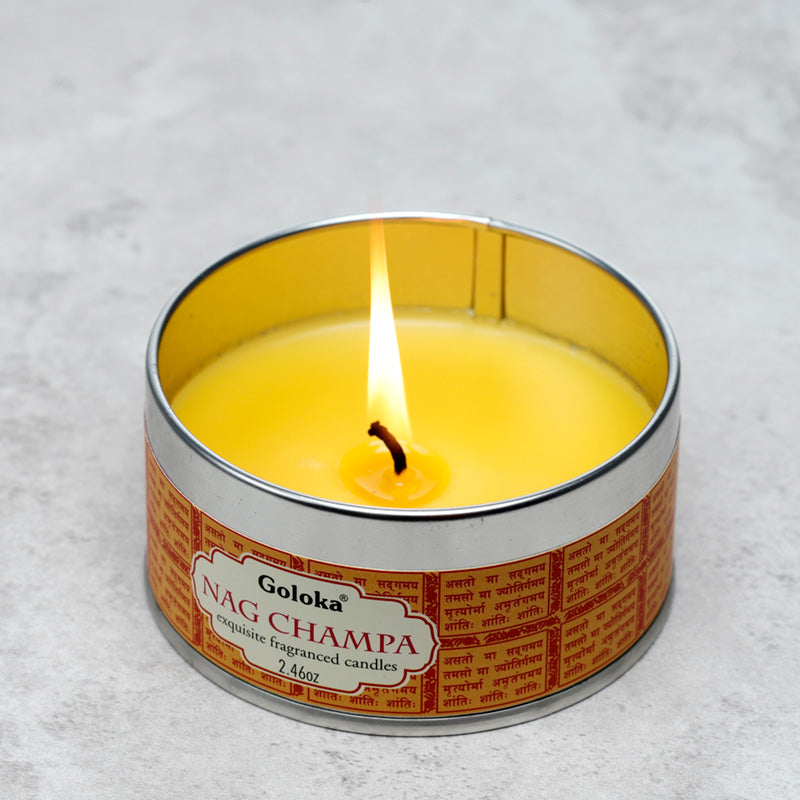 Goloka Wax Candle Tin - Nag Champa