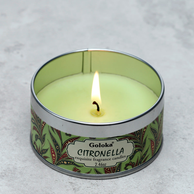 Goloka Wax Candle Tin - Citronella