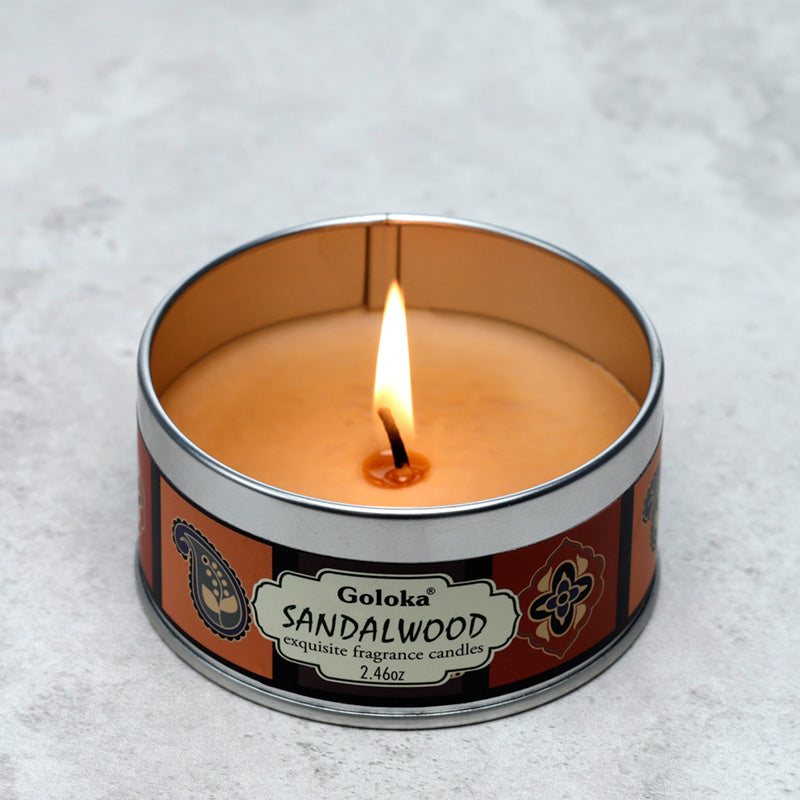 Goloka Wax Candle Tin - Sandalwood