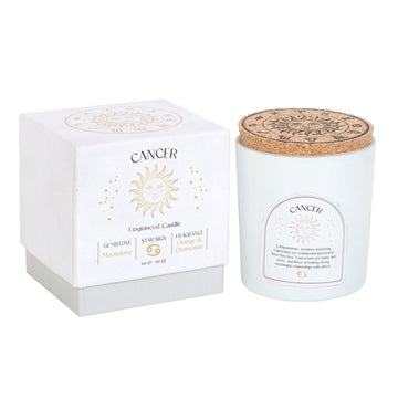 Cancer Orange &amp; Chamomile Gemstone Zodiac Candle