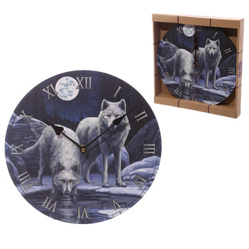 Fantasy Wolf Warriors of Winter Decorative Wall Clock