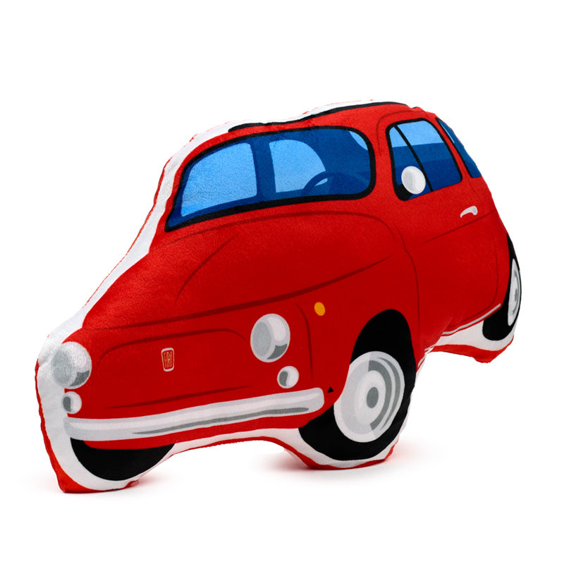 Plush Shaped Cushion - Red Fiat 500