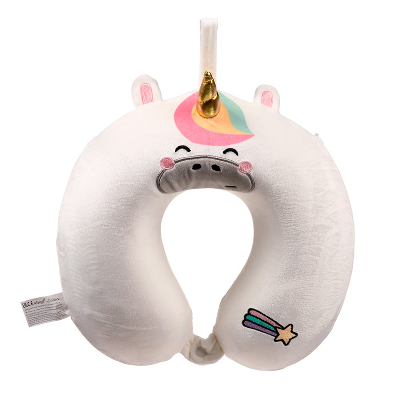 Relaxeazzz Plush Memory Foam Travel Pillow - Astra the Unicorn Adoracorns