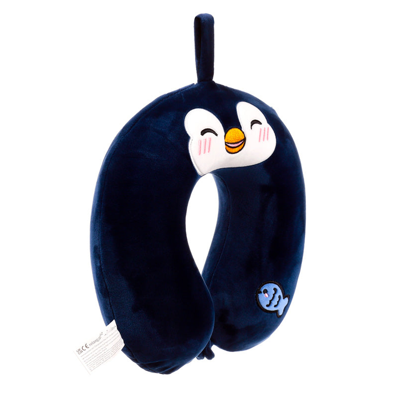 Relaxeazzz Plush Memory Foam Travel Pillow - Nico the Penguin Adoramals