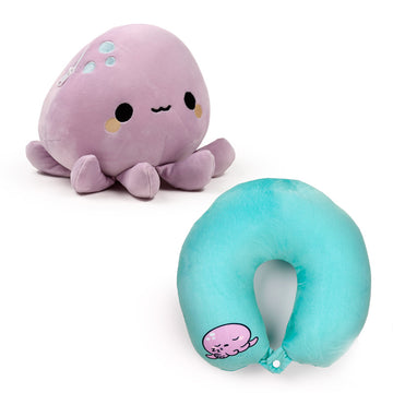 2-in-1 Swapseazzz Travel Pillow and Plush Toy - Wendy the Octopus Adoramals Ocean