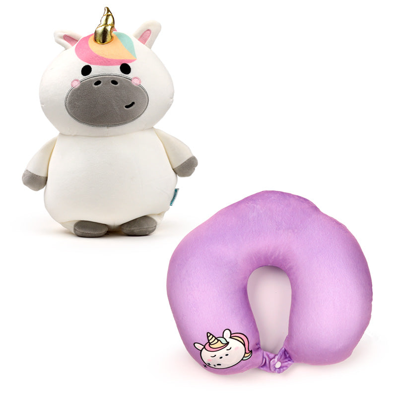 2-in-1 Swapseazzz Travel Pillow and Plush Toy - Astra the Unicorn Adoracorns