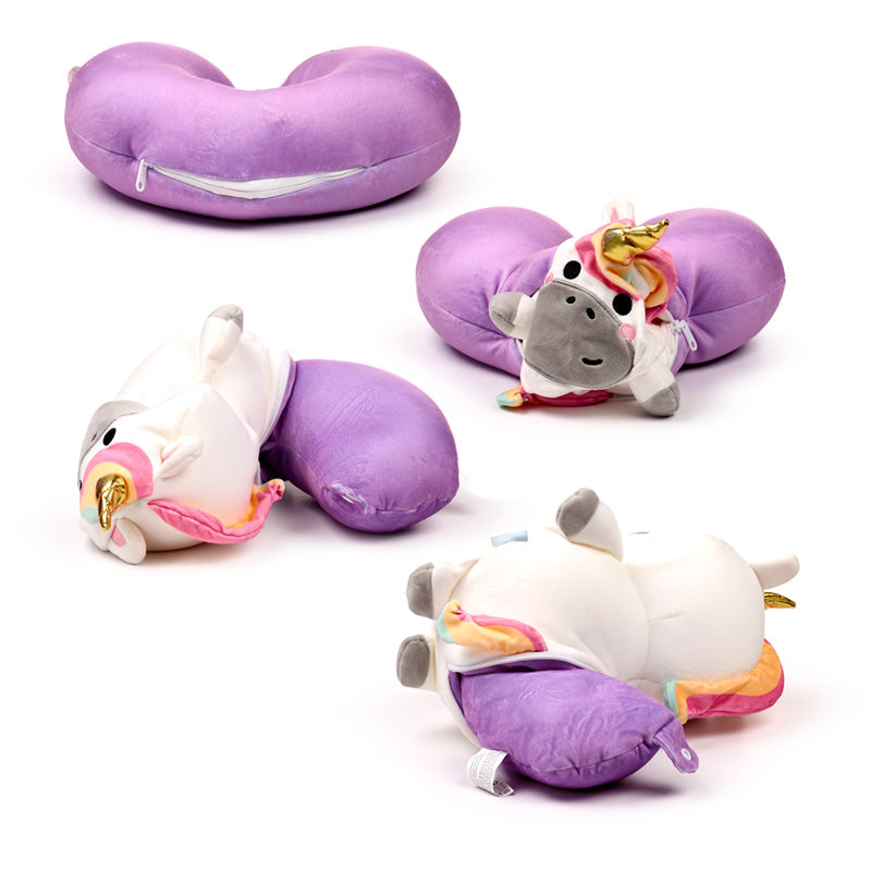 2-in-1 Swapseazzz Travel Pillow and Plush Toy - Astra the Unicorn Adoracorns