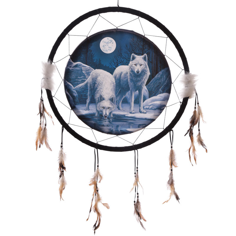 Dreamcatcher (Large) - Lisa Parker Winter Warriors Wolf