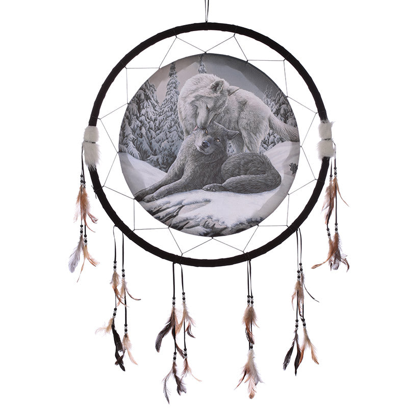 Dreamcatcher (Large) - Lisa Parker Snow Kisses Wolf