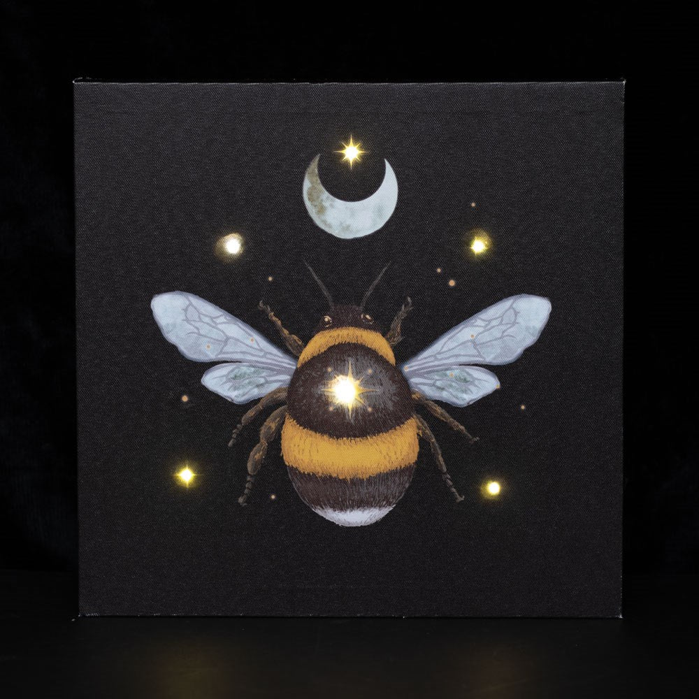 Forest Bee Light Up Canvas Plaque