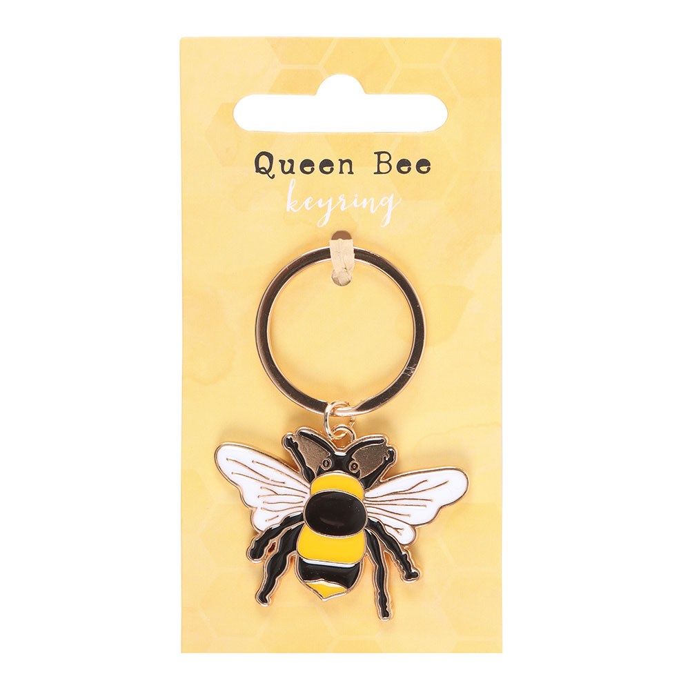 Queen Bee Enamel Keyring