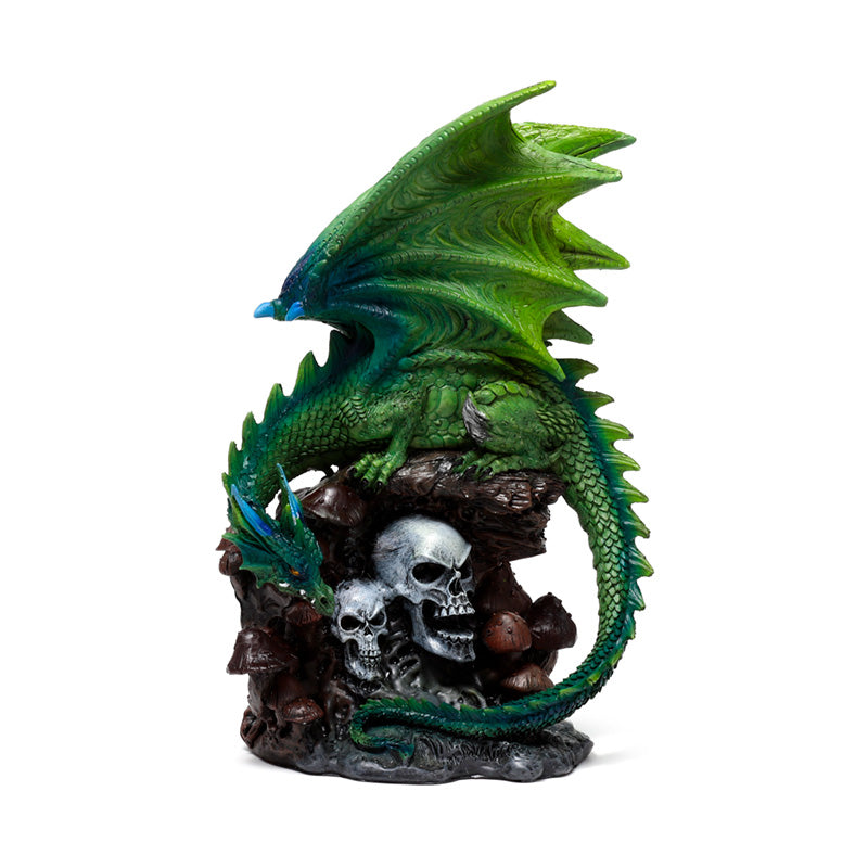 Enchanted Nightmare Dragon - Emerald Spirit of the Forest Skull