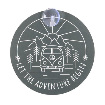 Let The Adventure Begin Window Sign