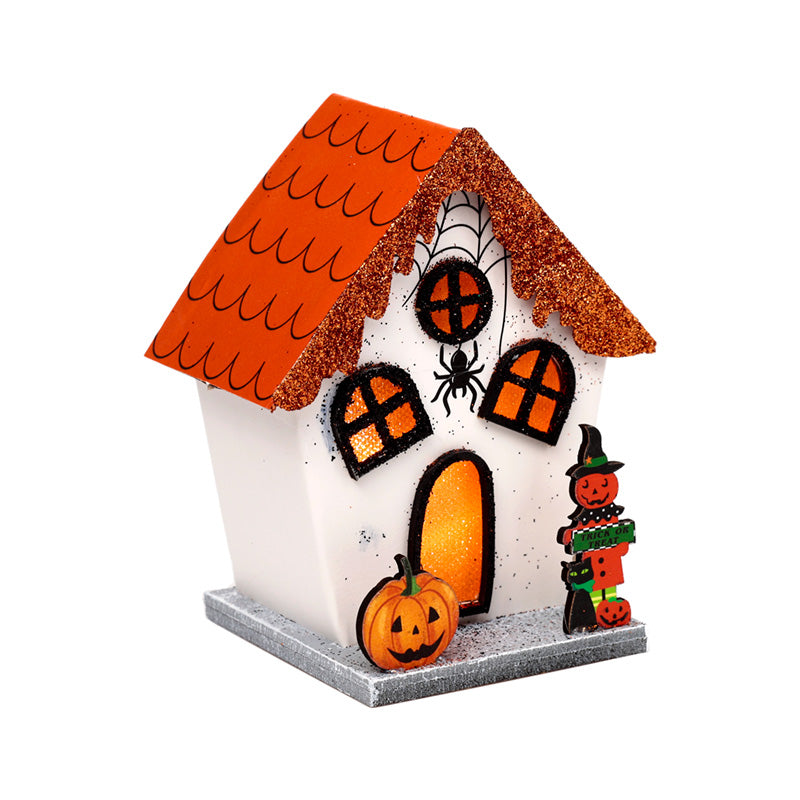 LED Decoration - Halloween Spooky Spider Pumpkin House