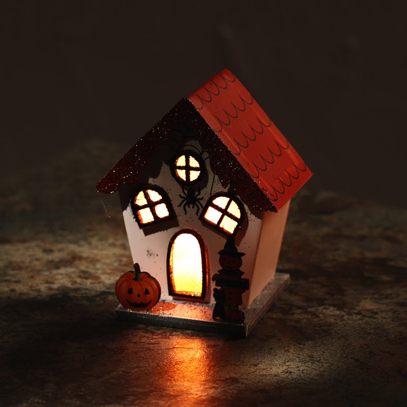 LED Decoration - Halloween Spooky Spider Pumpkin House