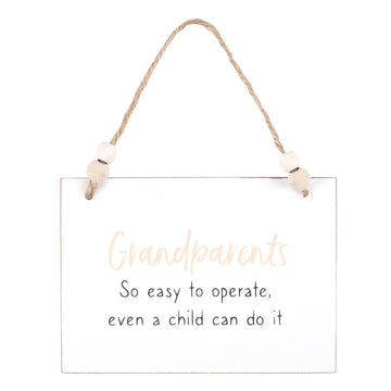 Grandparents Easy To Operate Hanging Sign