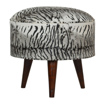 Zebra Print Footstool