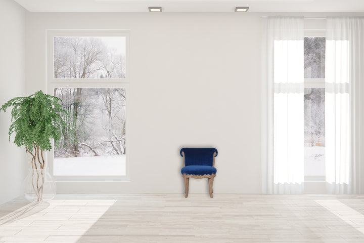 Royal Blue Studded Chair