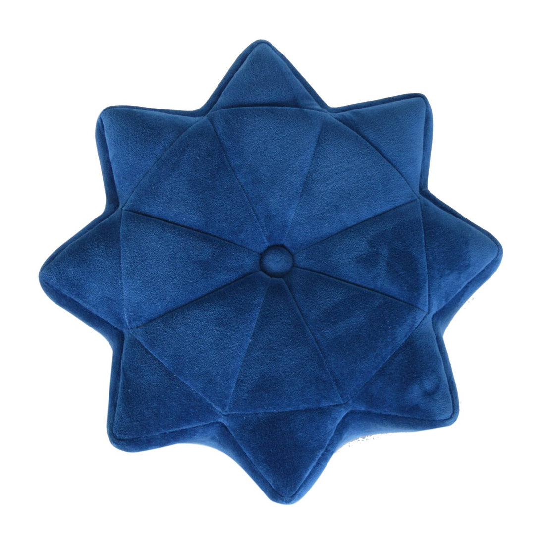 Blue Velvet Star Footstool