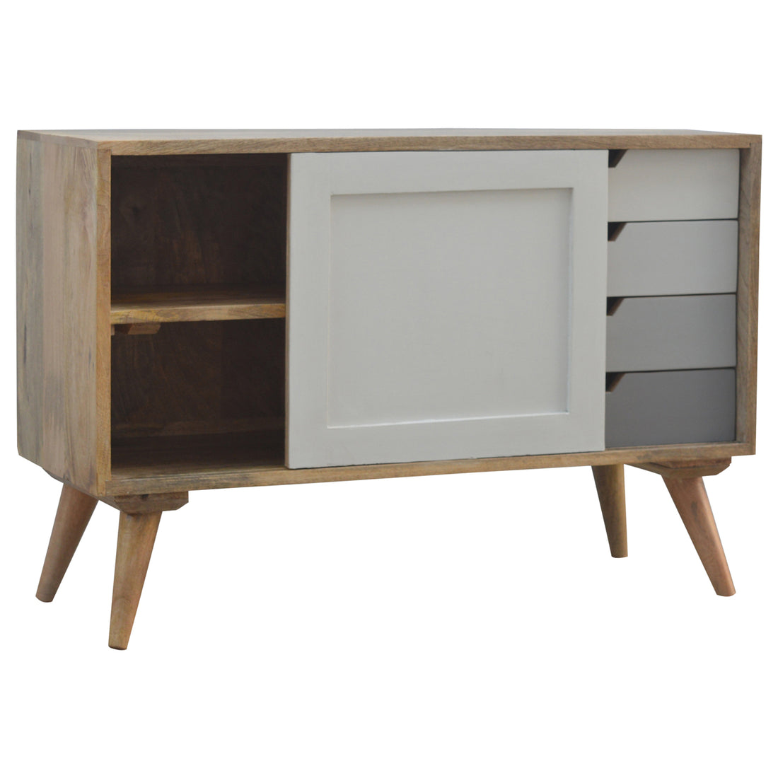 Grey Gradient Sliding Sideboard