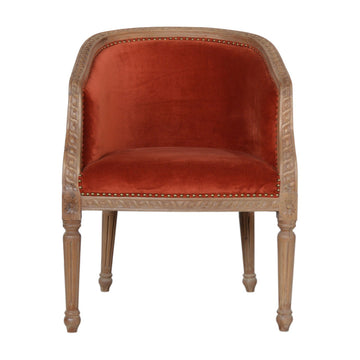 Rust Velvet Occasional Chair