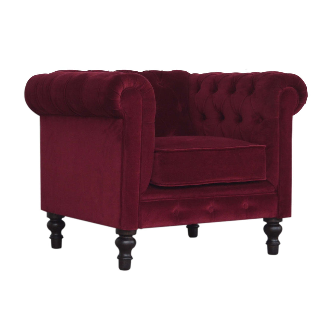 Wine Red Chesterfield Armchair