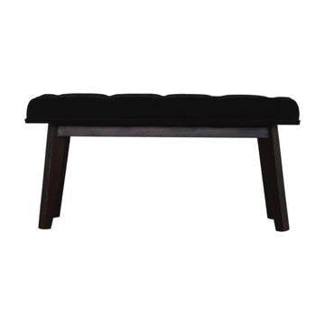 Black Velvet Hallway Bench