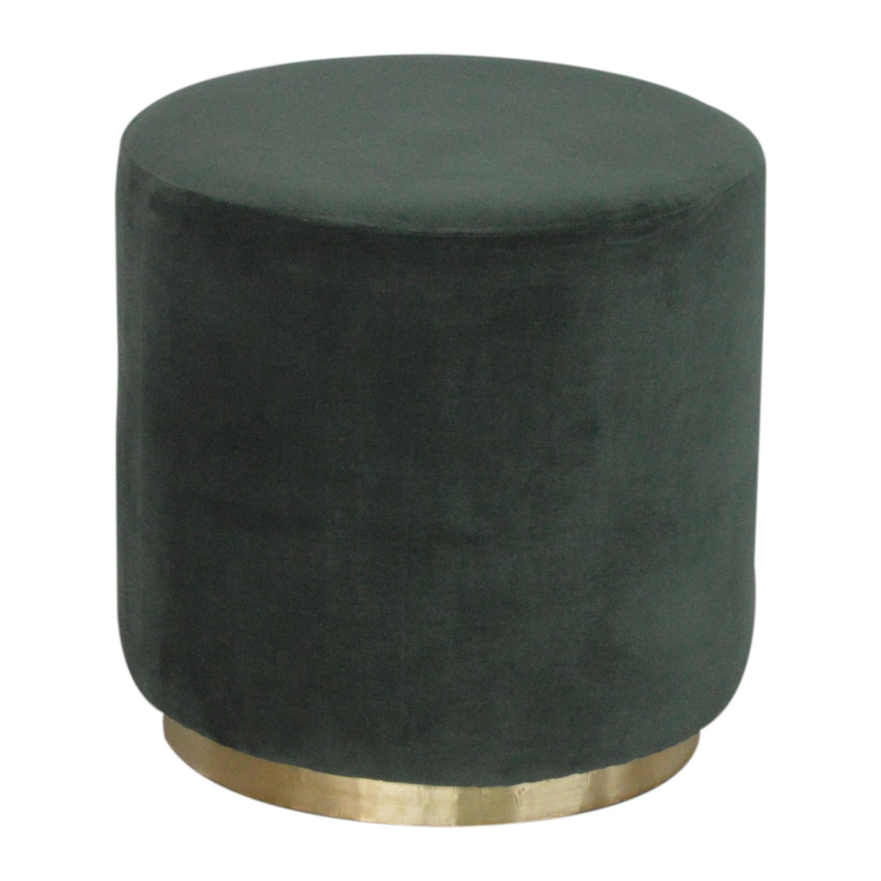 Emerald Velvet Gold Footstool