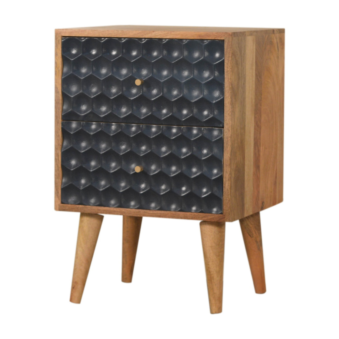 Navy Blue Honeycomb Bedside