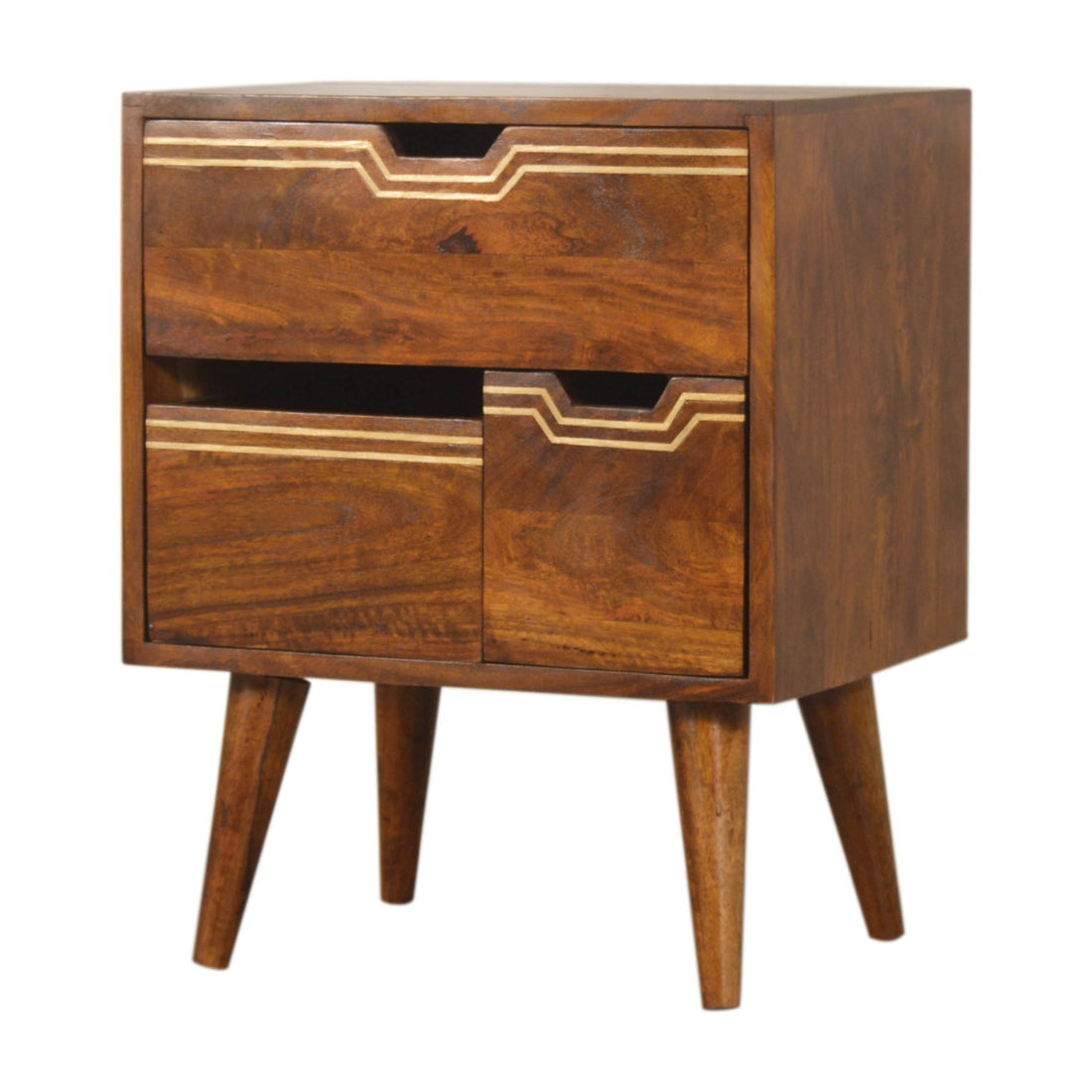 Multi Drawer Chestnut Bedside