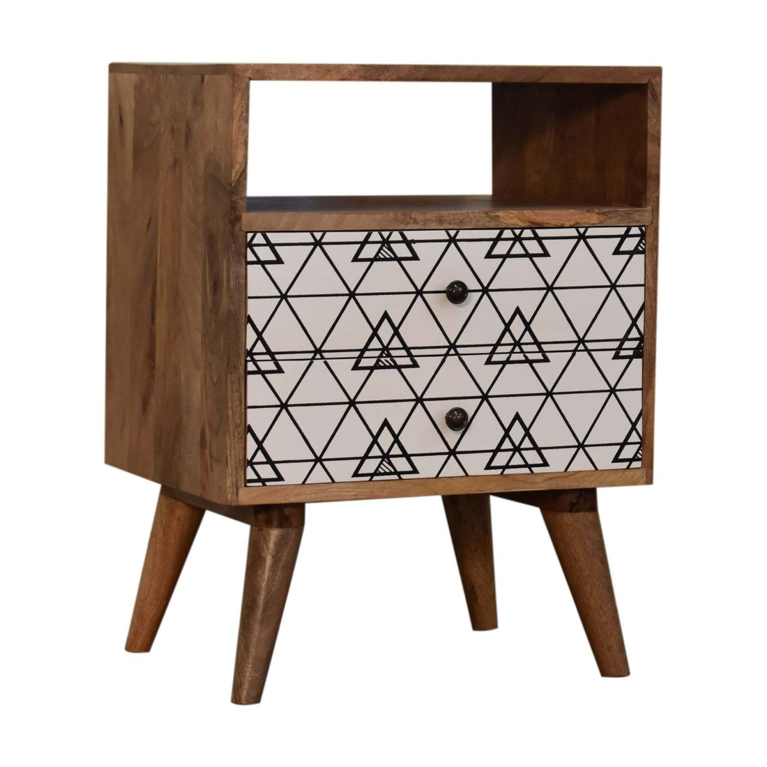 Triangle Print Open Bedside