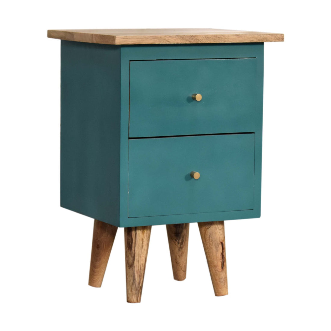 Teal Hand Painted Bedside