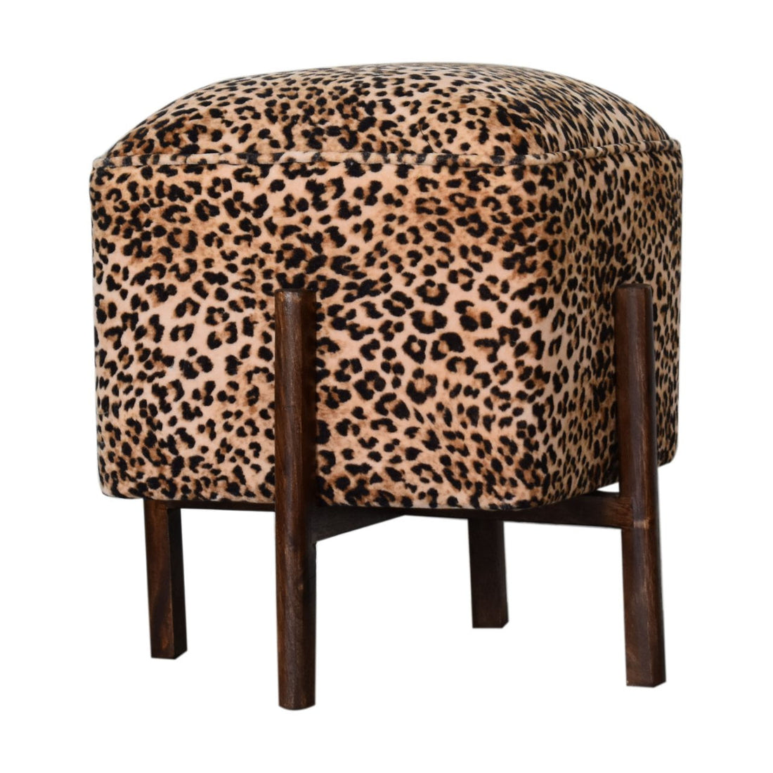 Leopard Footstool