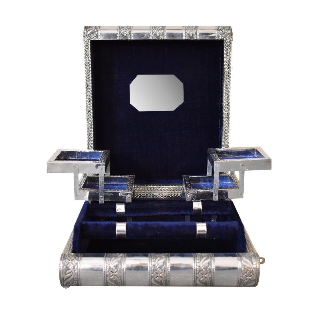 Navy Double Jewellery Box