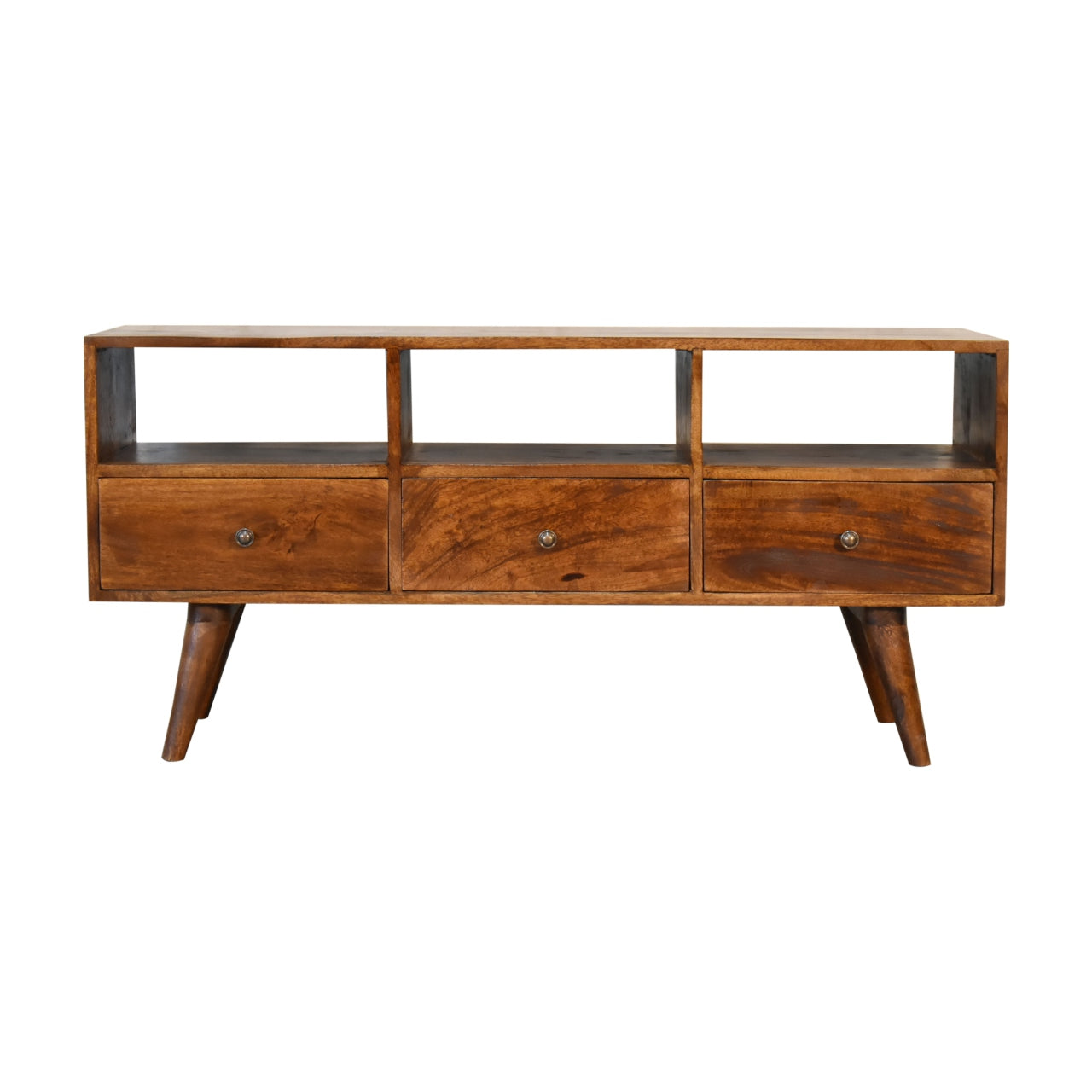 Chestnut Nordic 3 Drawer TV Unit