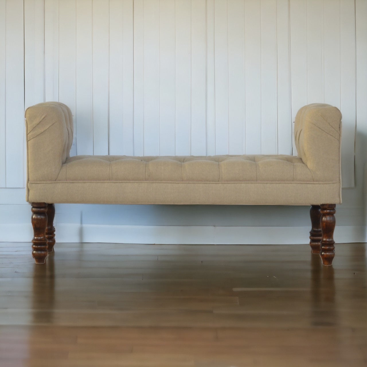 Mud Linen Bedroom Bench