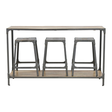 Hallway Console with 3 Stools