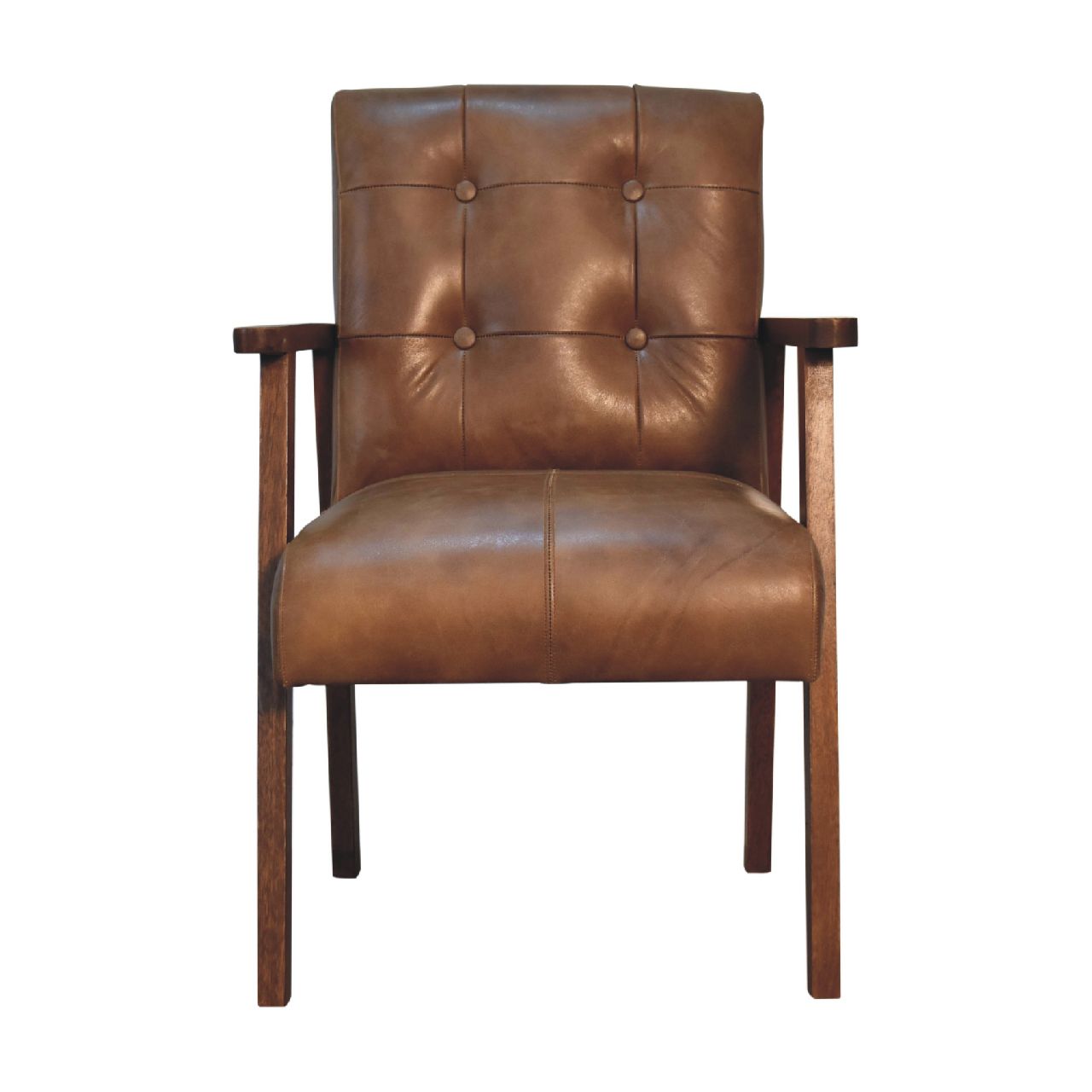 Brown Buffalo Leather Chair