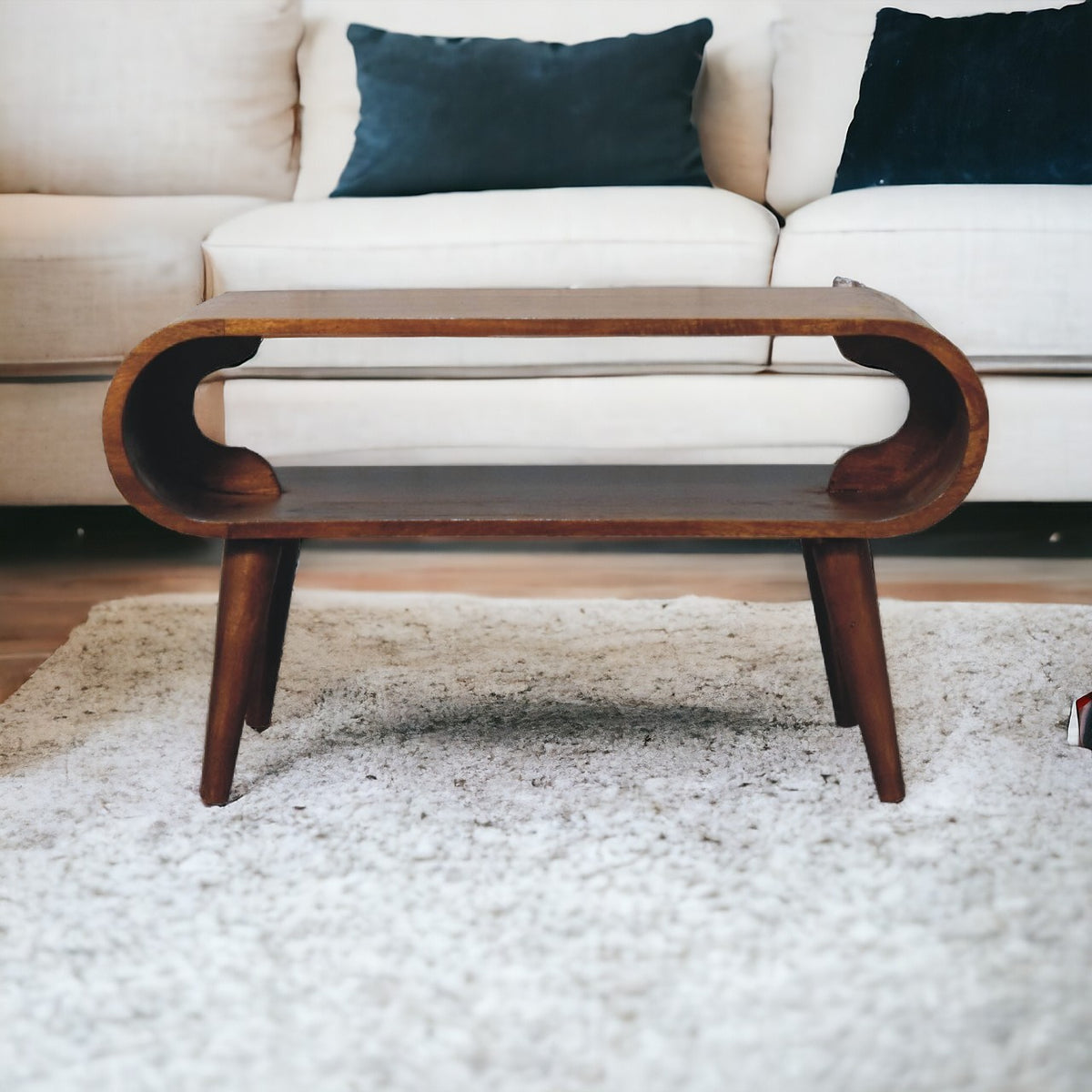 Open Chestnut Coffee Table in room setting