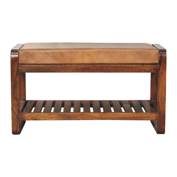 Small Buffalo Slatted Hallway Bench