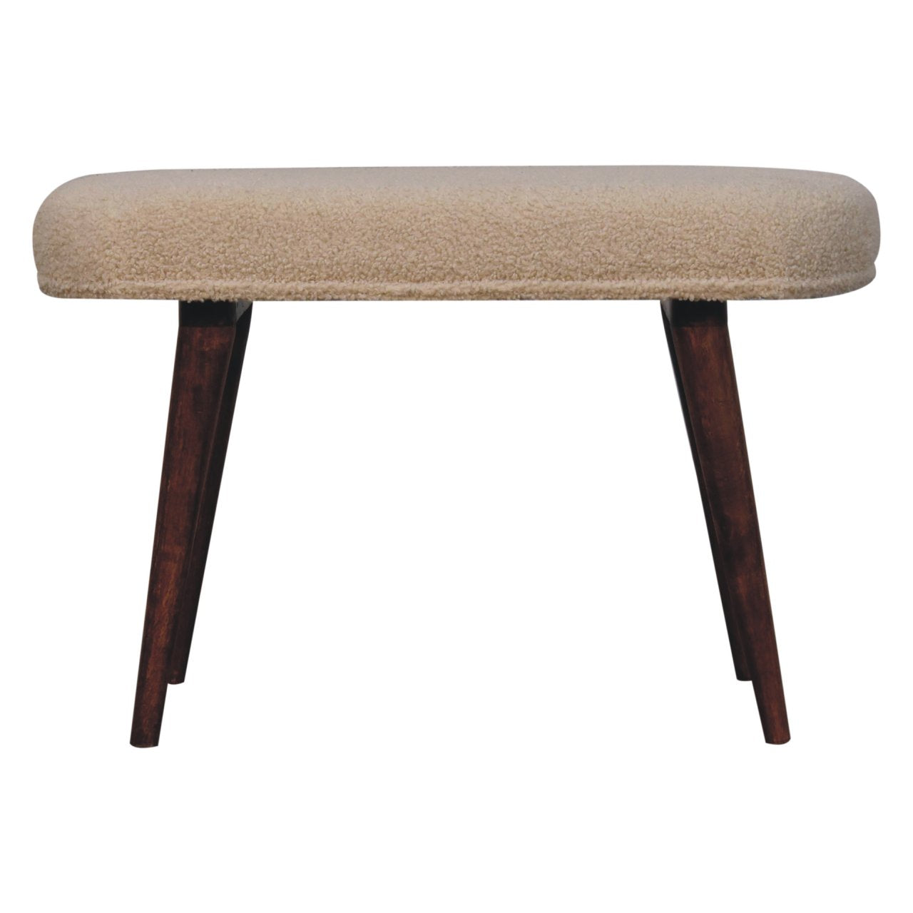 Honey Caramel Boucle Cream Nordic Bench