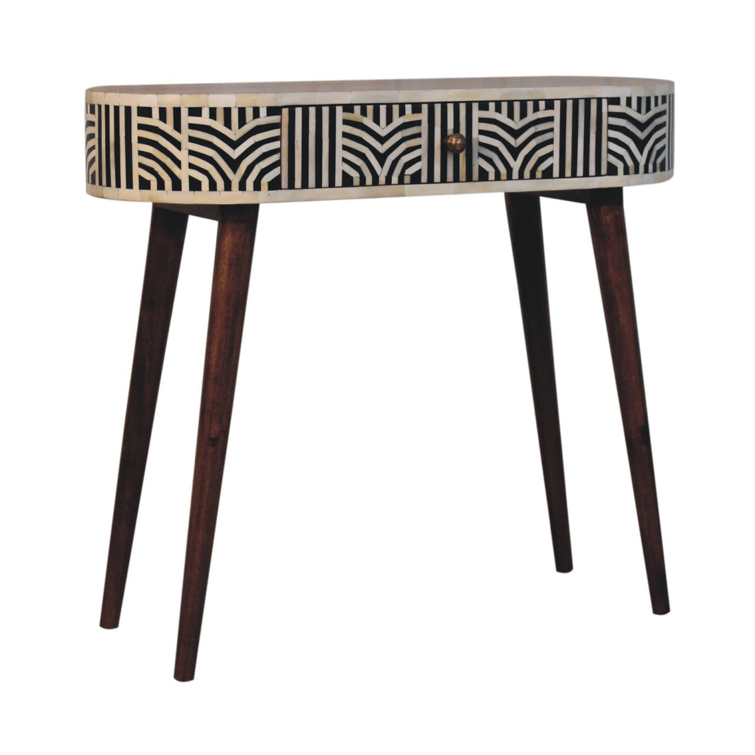 Honey Caramel Edessa Bone Inlay Console Table