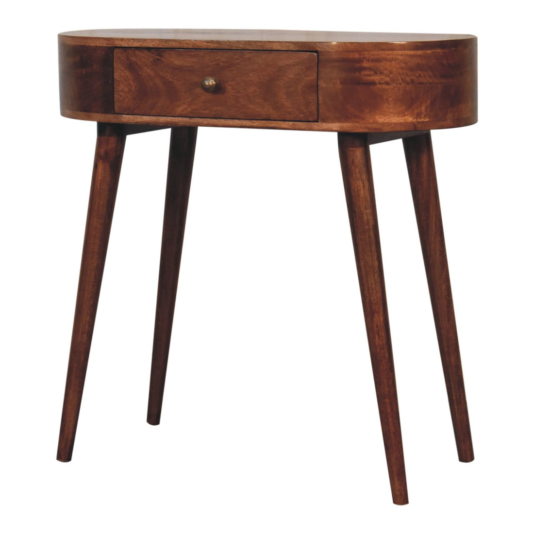 California Walnut Rounded Small Console Table