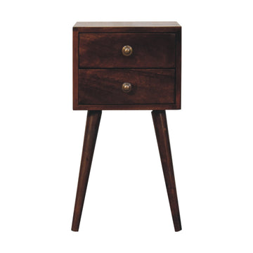 Mini 2 DrawerCalifornia Walnut Bedside