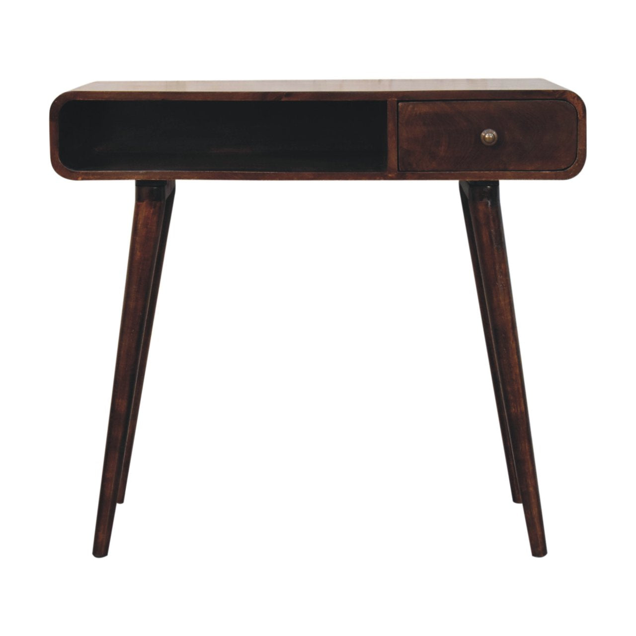 Curved California Walnut Writing Desk