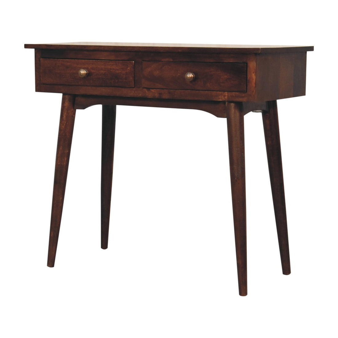 California Walnut Hallway 2 Drawer Console Table