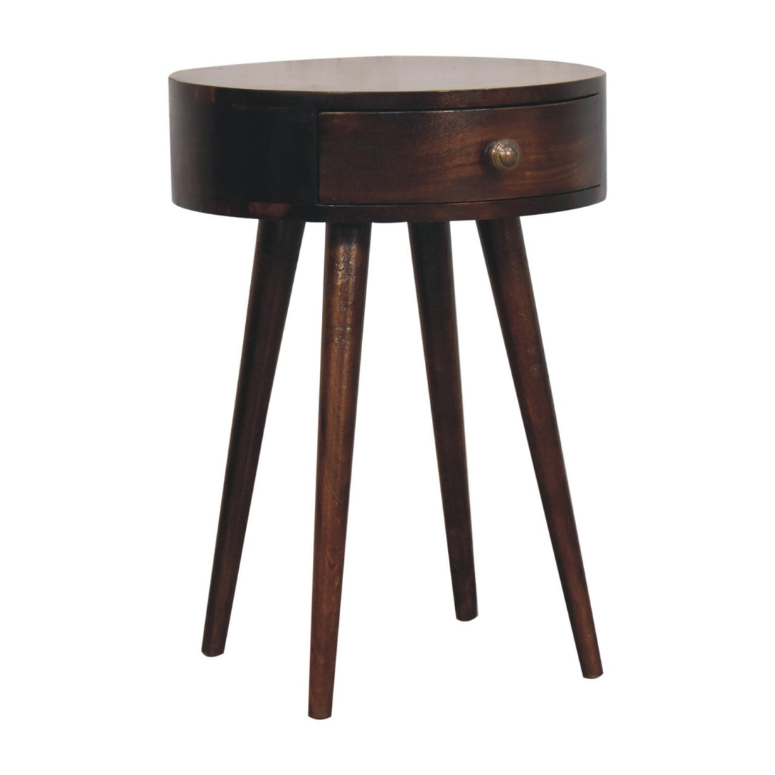 Nordic California Walnut Circular Shaped Bedside