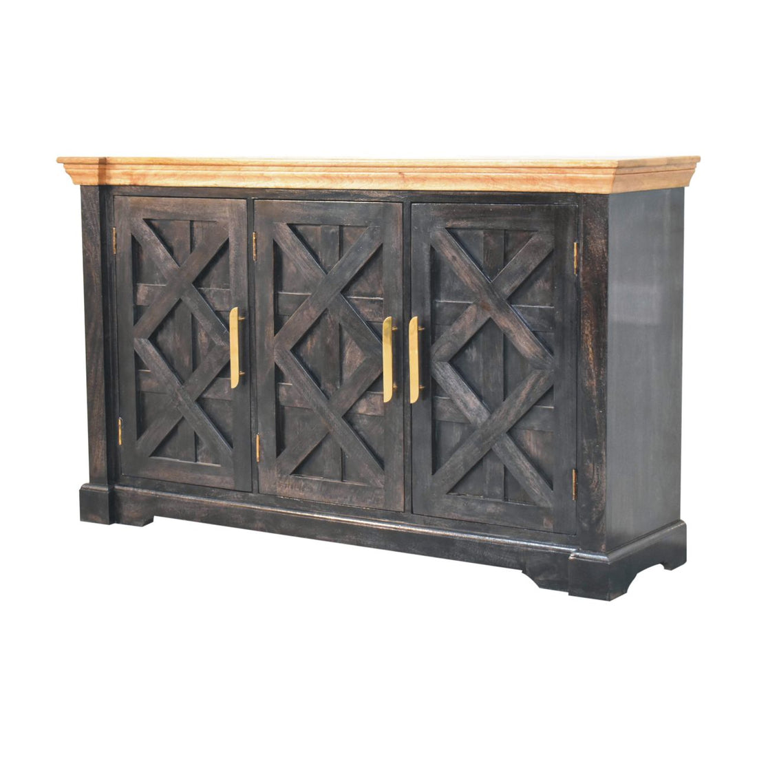 Regal Ash Black Rustic Sideboard