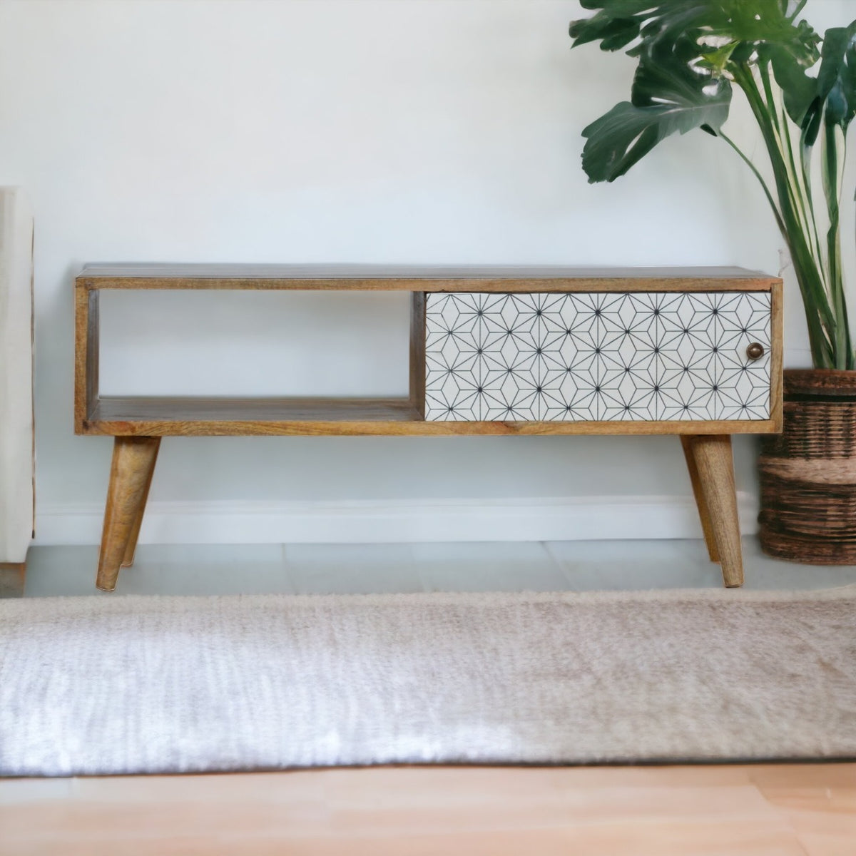 Prima Sliding Door Media Unit in room setting